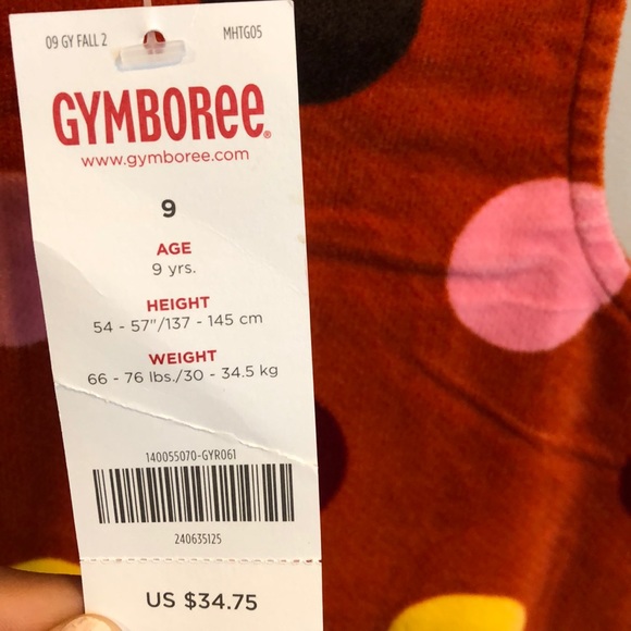 New Gymboree Mod Polka Dot Dress / Jumper Sz 9 - Picture 4 of 4